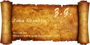 Zaka Gizella névjegykártya